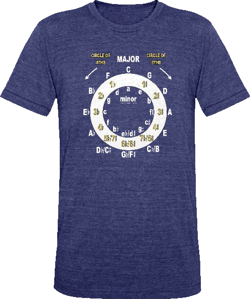 Guitar Graphic Tee, Circle Of Fourths & Fifths