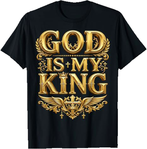 God Is My King, Spiritual Faith Graphic Tee